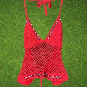 Vintage Beaded Halter Top